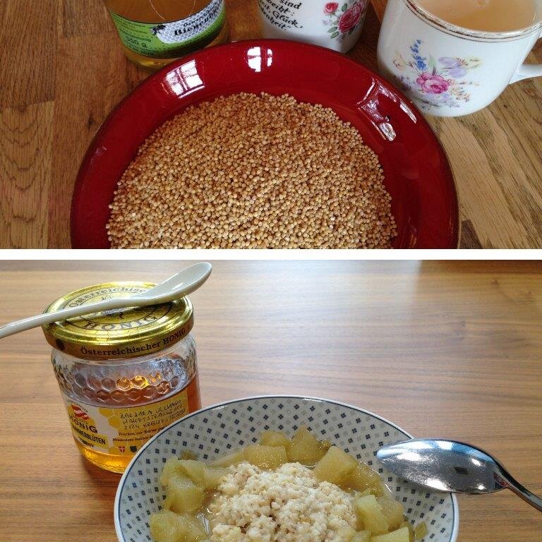 Zutaten Frühstück, Frühstück mit Hirse_LEADER Region Weinviertel Ost