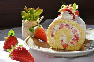 Erdbeerroulade