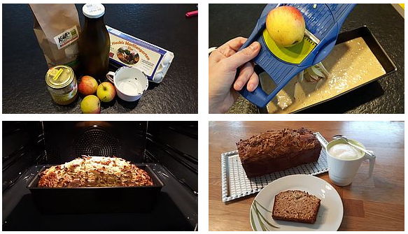 Zutaten Apfelkuchen, Apfelkuchen im Rohr, Frühstück_LEADER Region Weinviertel Ost